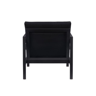 Linon Lark Aluminum Arm Chair Black - Image 5