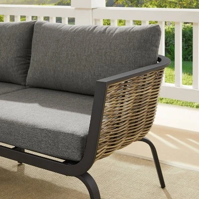 Ashby Loveseat - Gray/Black/Natural - Linon - Image 10