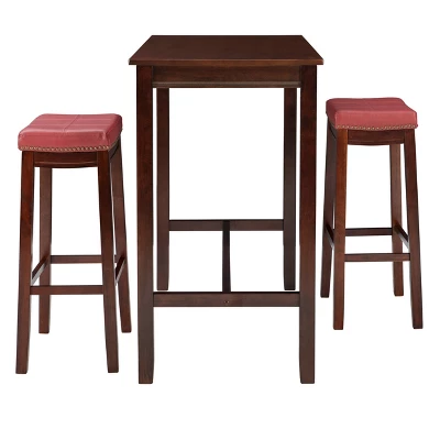 3pc Claridge Bar Height Dining Set - Linon - Image 3