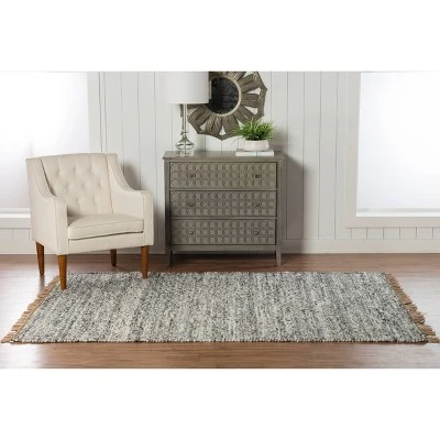 Verginia Solid Berber Reversible Flatweave Rug - Linon - Image 6