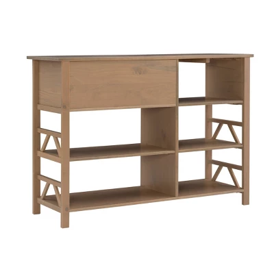 Titian Tall TV Stand For TVs Up To 50" Light Brown - Linon - Image 5