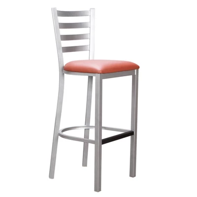 2pc Baxter Metal Barstools Silver/Peach - Linon